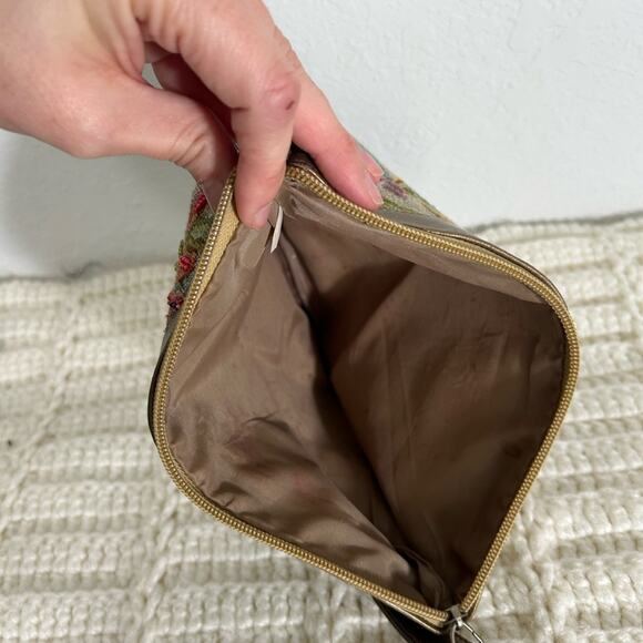 signature club A - beach tropical cosmetic bag- beaded - some wear - clutch - Picture 11 of 12